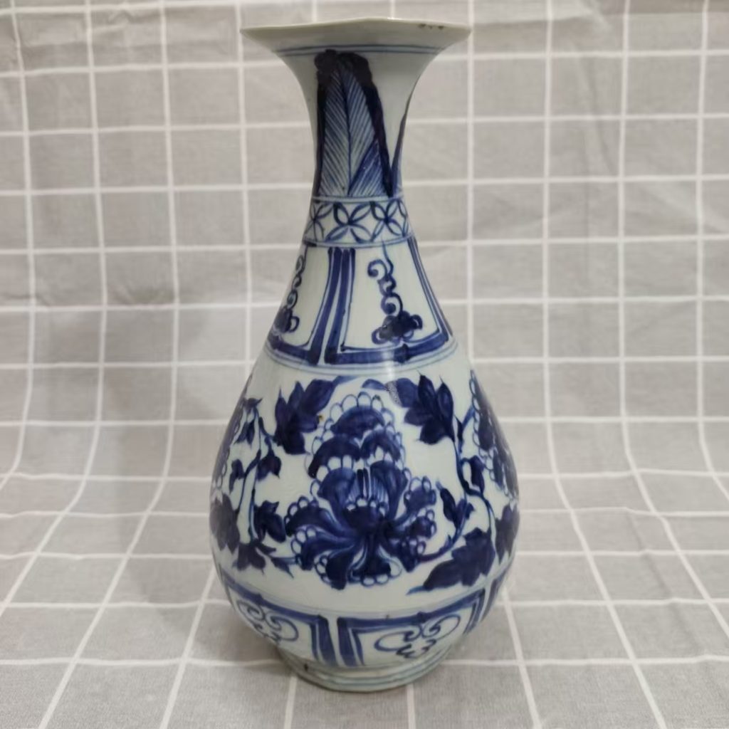 图片[1]-至正八年《青花缠枝牡丹纹玉壶春瓶》-嘉城艺术交易平台