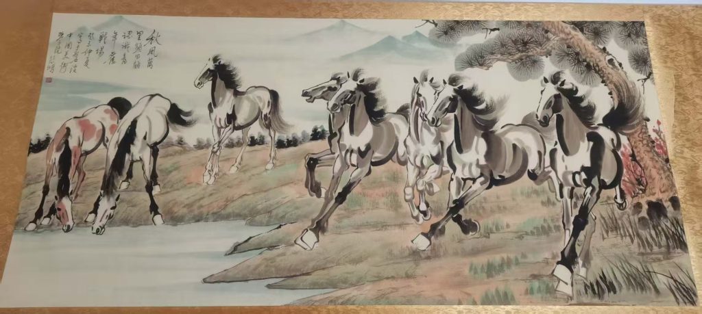 图片[1]-徐悲鸿《秋风万里》-嘉城艺术交易平台