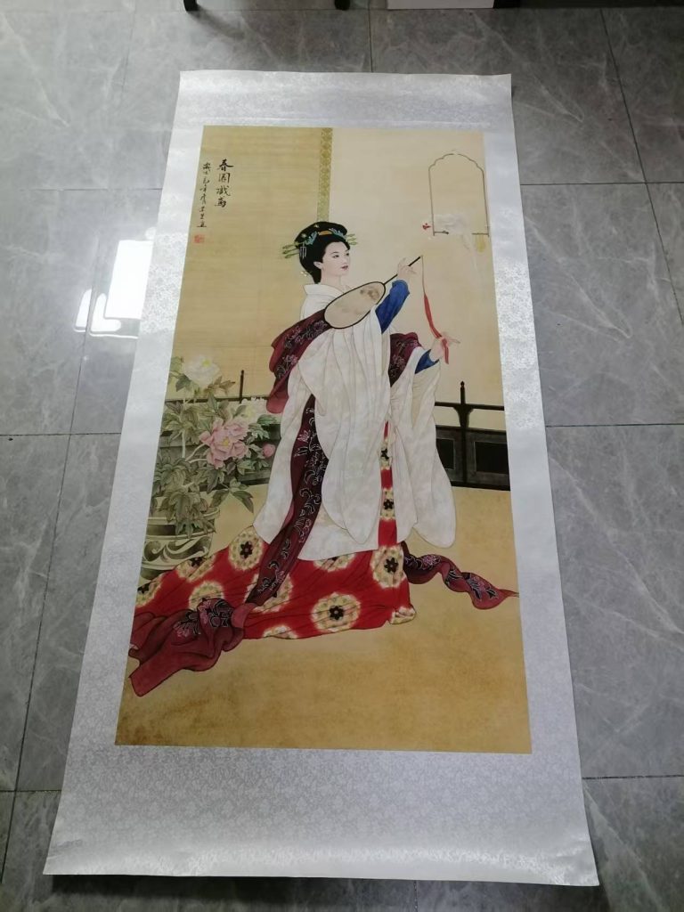 图片[1]-陈景芝《春园戏鸢》-嘉城艺术交易平台