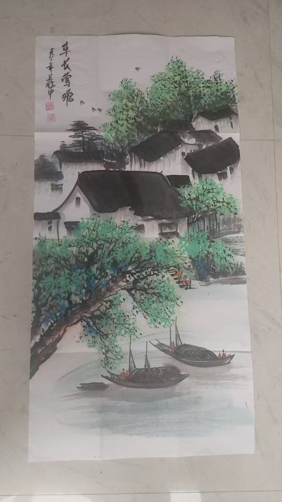 图片[1]-吴冠中《草长莺飞》-嘉城艺术交易平台