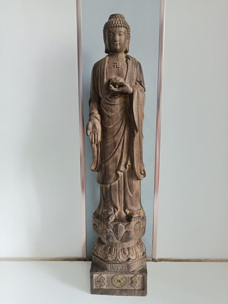 图片[1]-芽庄沉香木《佛像镶嵌乾隆通宝》-嘉城艺术交易平台