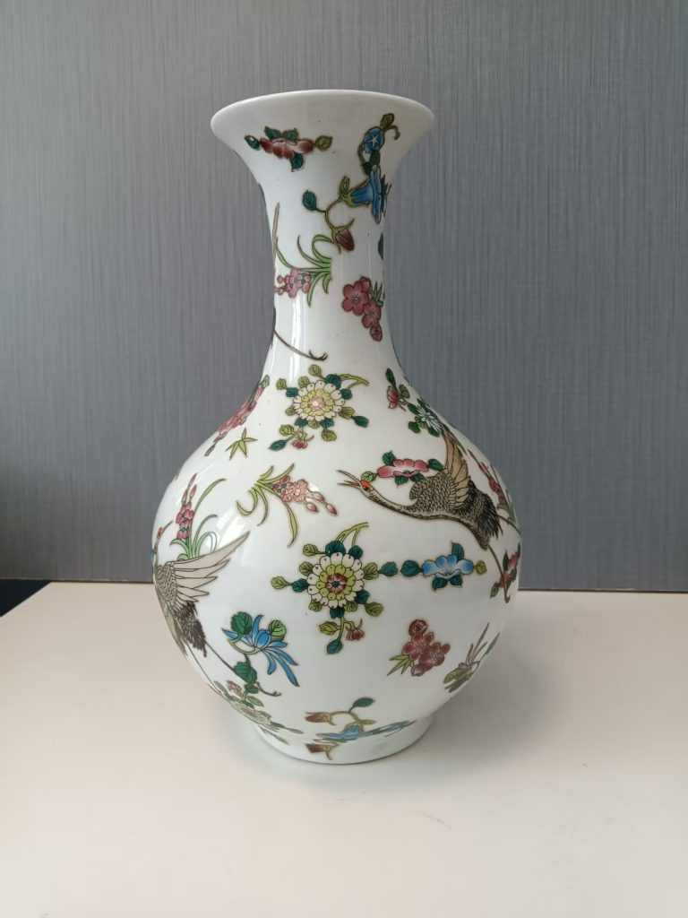 图片[1]-乾隆年制《鹤寿瓶》-嘉城艺术交易平台