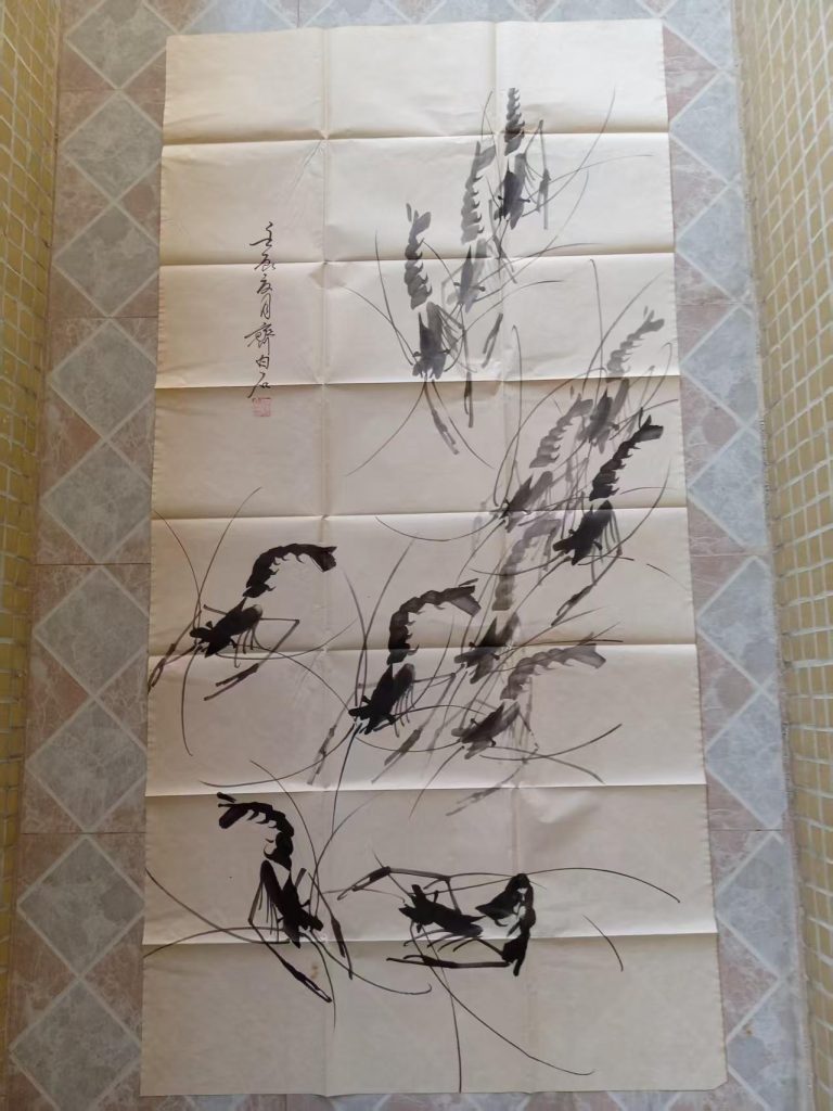 图片[1]-齐白石《墨虾图》-嘉城艺术交易平台