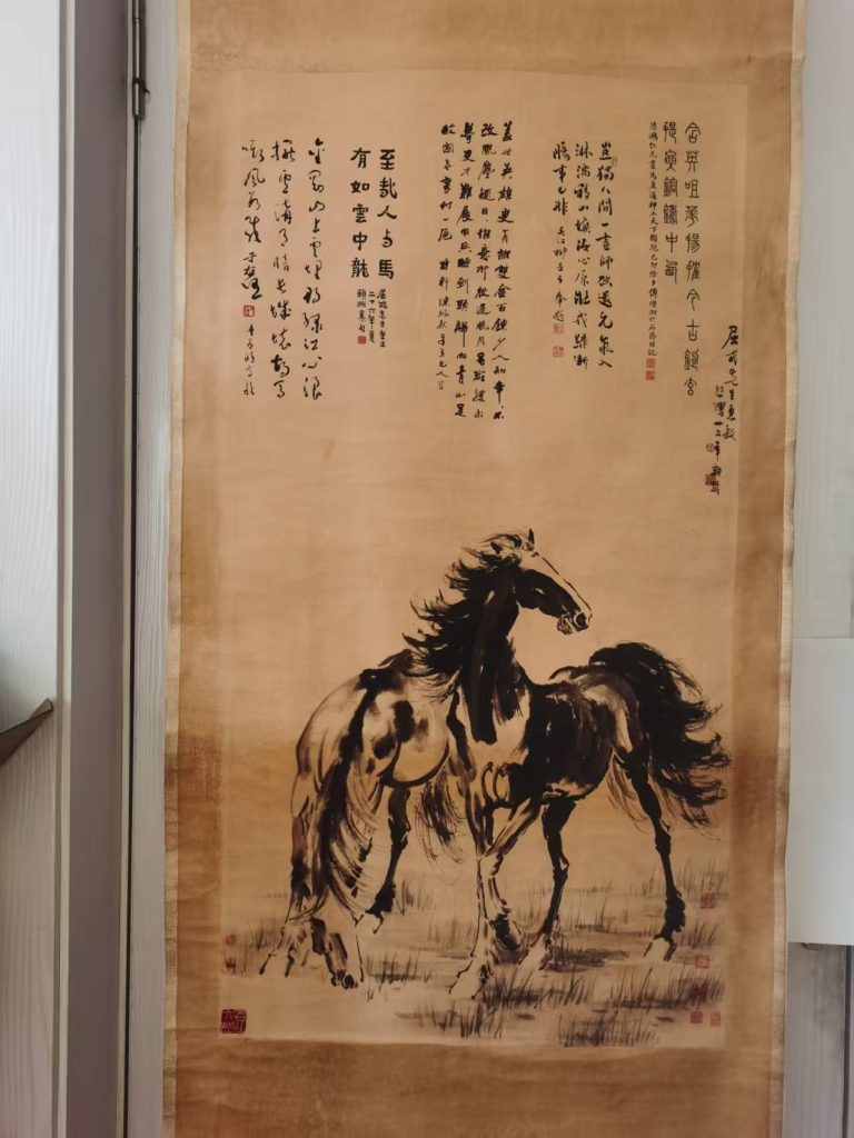 图片[1]-徐悲鸿《双骏图》-嘉城艺术交易平台