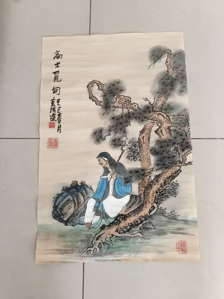 图片[1]-李克成《高士觅句》-嘉城艺术交易平台