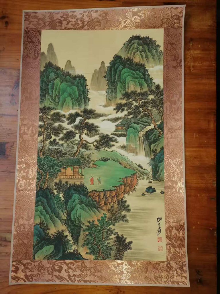 图片[1]-张大千《溪山访友图》-嘉城艺术交易平台