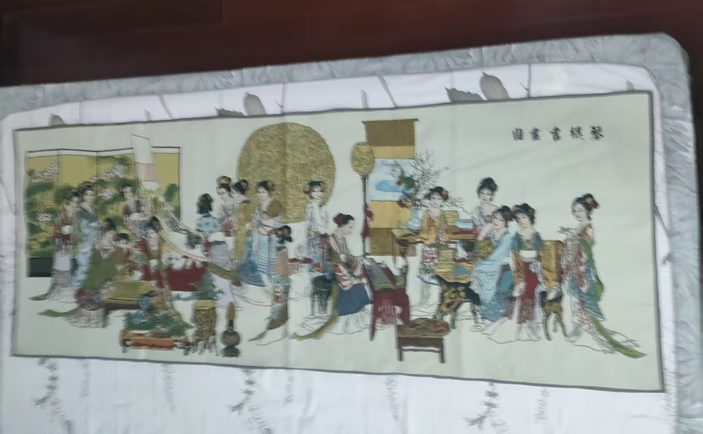 图片[1]-刺绣《琴棋书画》-嘉城艺术交易平台