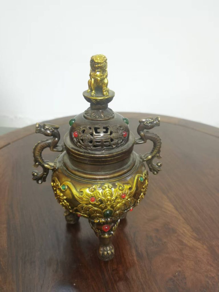 图片[1]-乾隆年制《风磨铜三足鼎立香薰炉》-嘉城艺术交易平台