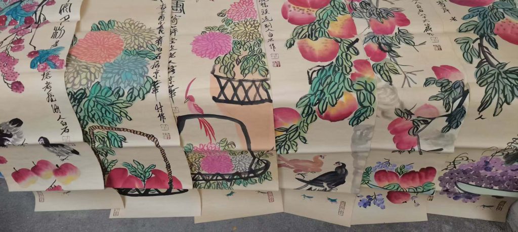 图片[1]-齐白石《多福多寿图》十二条屏-嘉城艺术交易平台