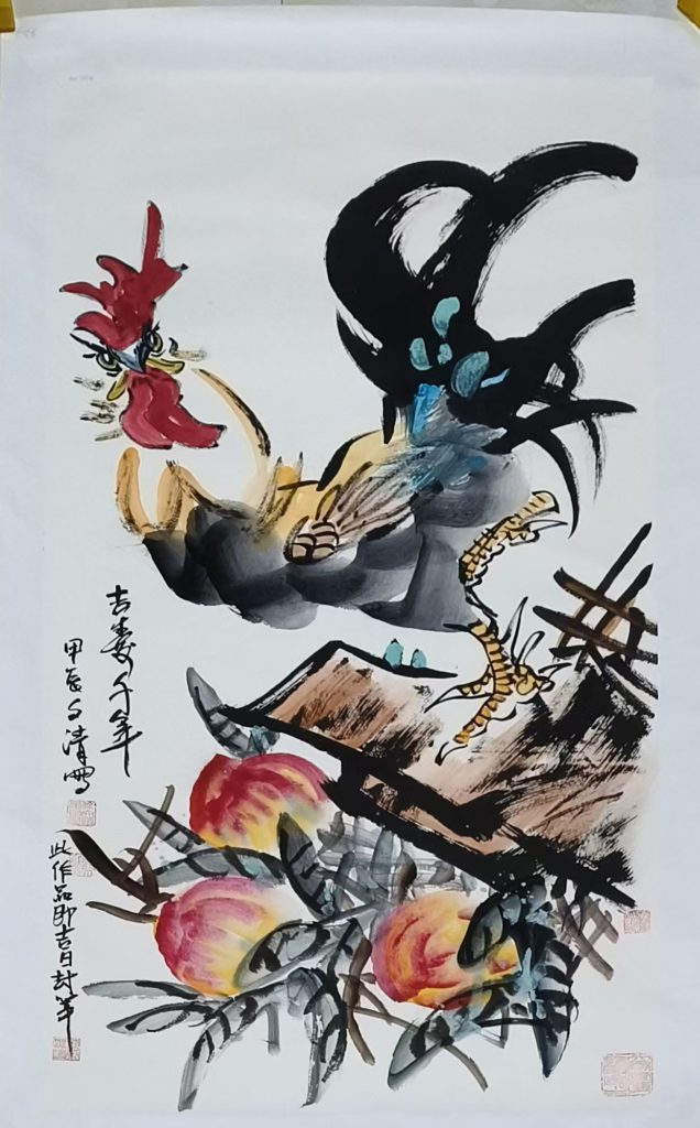 图片[1]-徐文清《吉寿图》-嘉城艺术交易平台