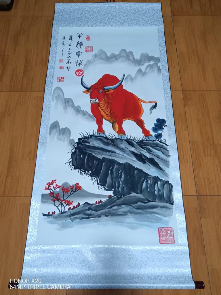 图片[1]-贾文华《牛气冲天》-嘉城艺术交易平台