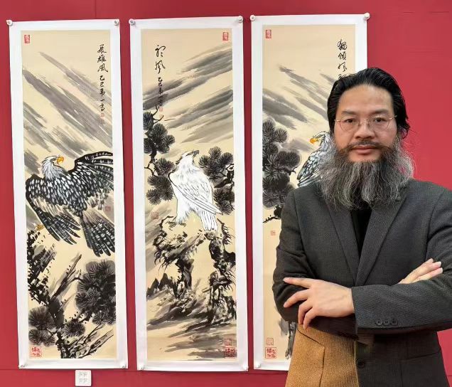 图片[3]-韦加斯（韦一）《雄鹰》十二条屏-嘉城艺术交易平台