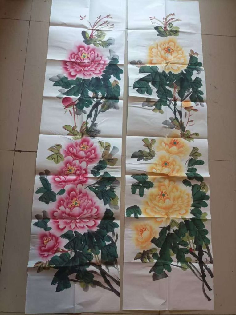 图片[2]-启功《花开富贵》四条屏-嘉城艺术交易平台