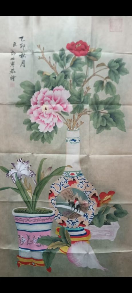 图片[1]-郎世宁《花卉图》-嘉城艺术交易平台