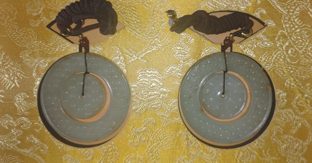 图片[2]-和田玉《双环谷纹玉璧》一对-嘉城艺术交易平台