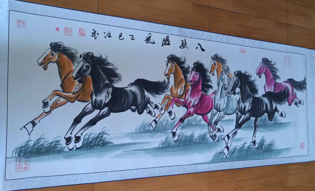 图片[1]-汪飞《八骏雄风》汪飞-嘉城艺术交易平台