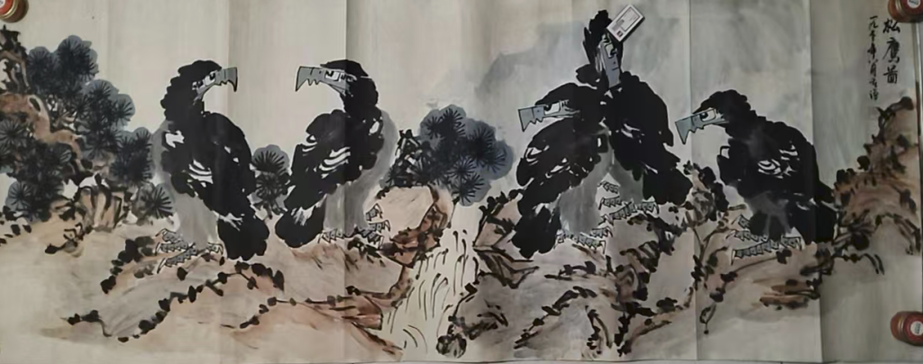 图片[1]-李苦禅《松鹰图》-嘉城艺术交易平台