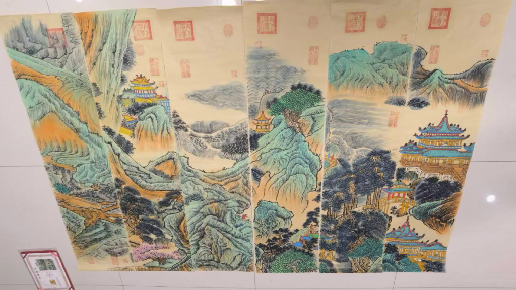 图片[2]-唐寅《蓬莱仙境》十二条屏-嘉城艺术交易平台