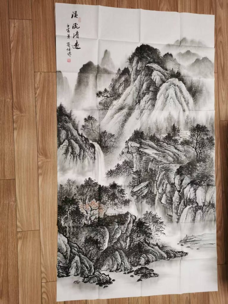 图片[1]-张觉悟《溪流清远》-嘉城艺术交易平台