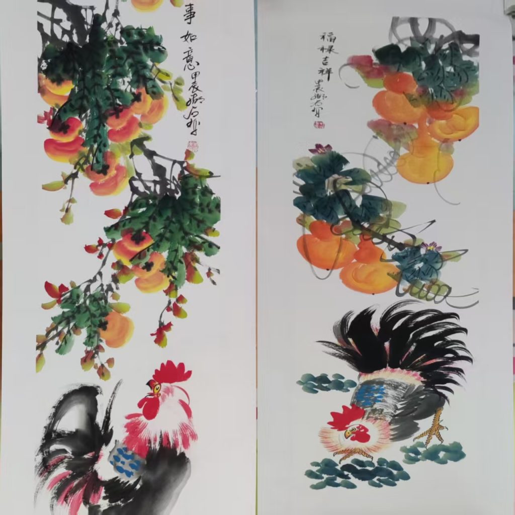 图片[1]-湖石（湖宏源）《福禄吉祥》-嘉城艺术交易平台