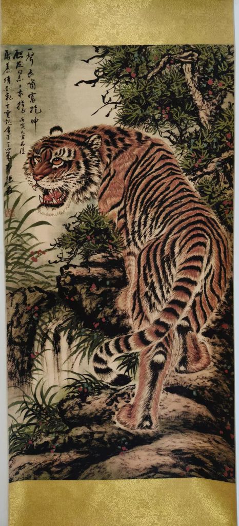 图片[1]-张大千《威震山林》-嘉城艺术交易平台