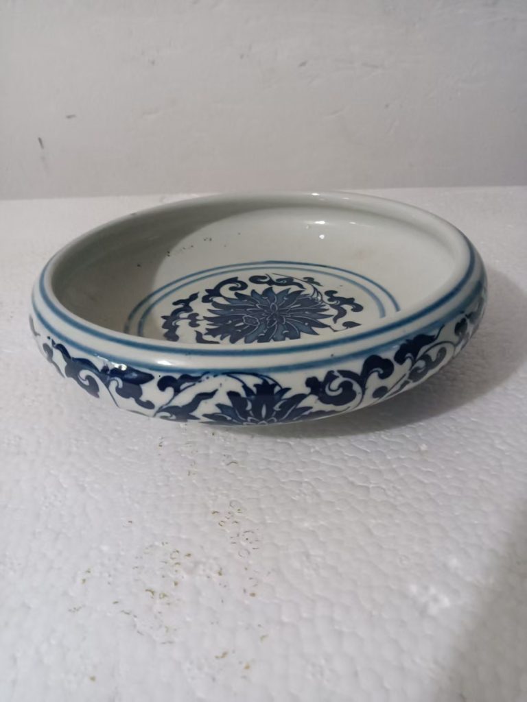 图片[1]-乾隆年制《青花缠枝莲纹笔洗》-嘉城艺术交易平台