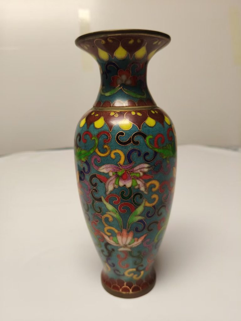 图片[1]-乾隆年制《铜胎景泰蓝赏瓶》-嘉城艺术交易平台