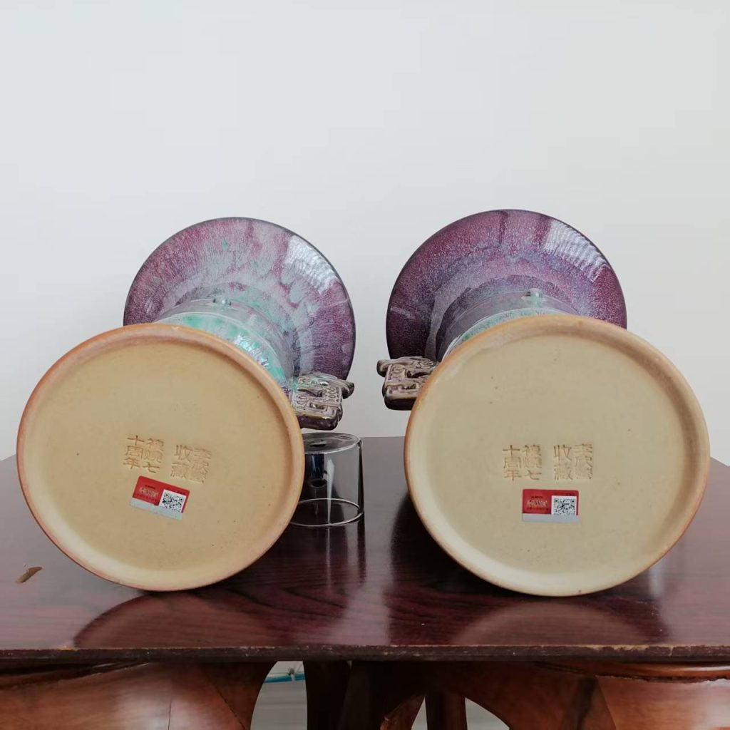 图片[2]-李欣营《中华尊》（钧瓷尊一对）-嘉城艺术交易平台