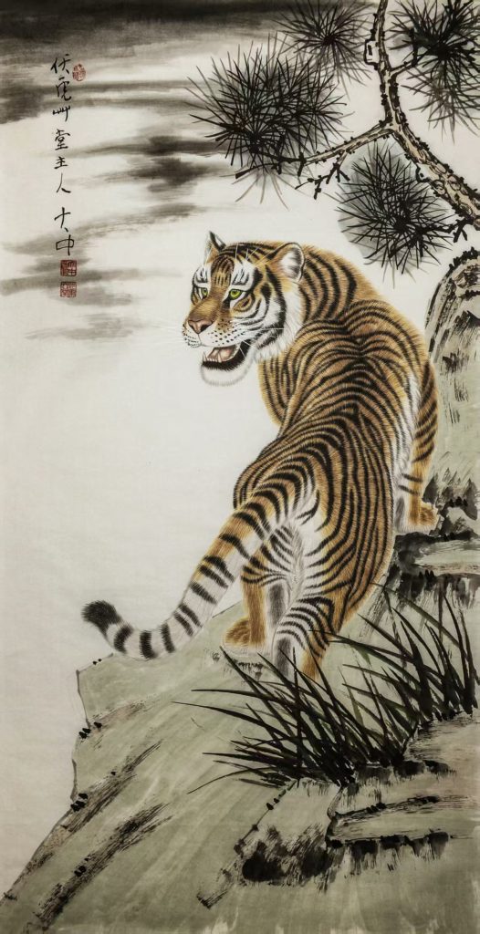 图片[1]-冯大中《孟加拉虎》-嘉城艺术交易平台