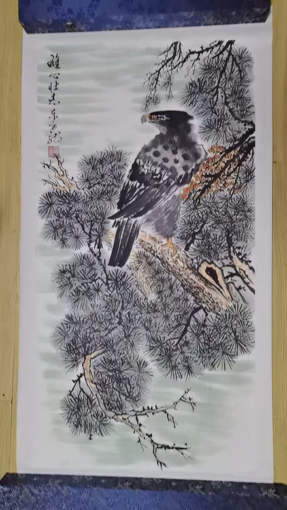 图片[1]-雷百寿《松鹰图》-嘉城艺术交易平台