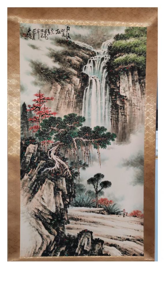 图片[1]-关山月《夏山飞瀑》-嘉城艺术交易平台