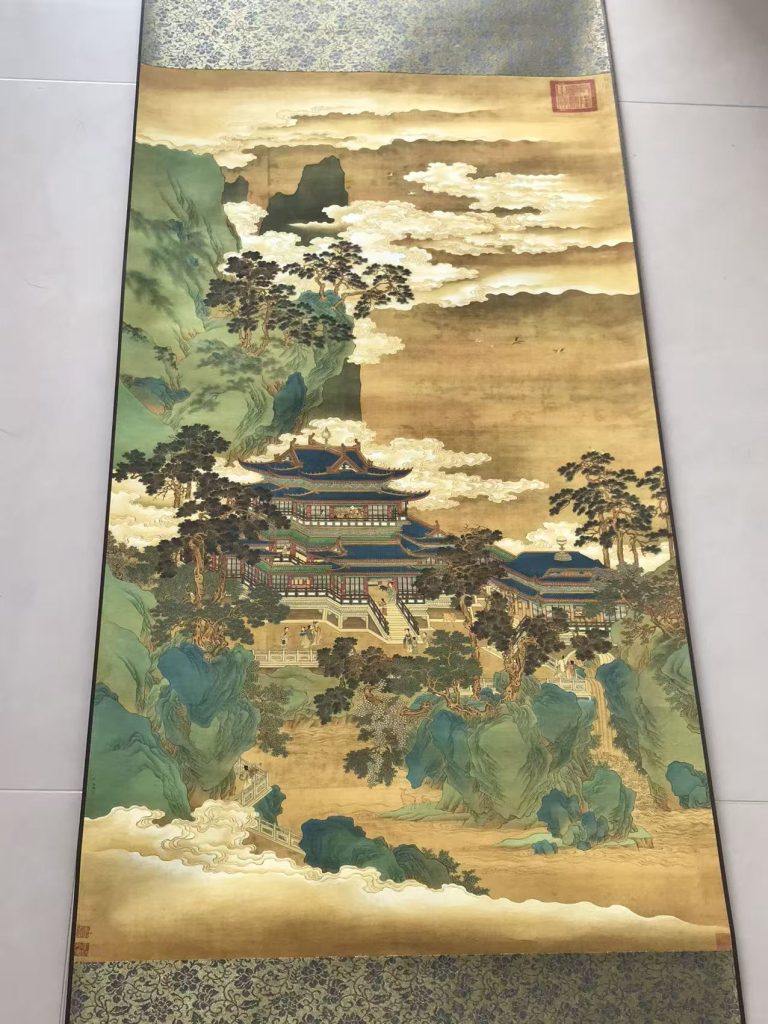 图片[1]-赵伯驹《仙山楼阁》-嘉城艺术交易平台