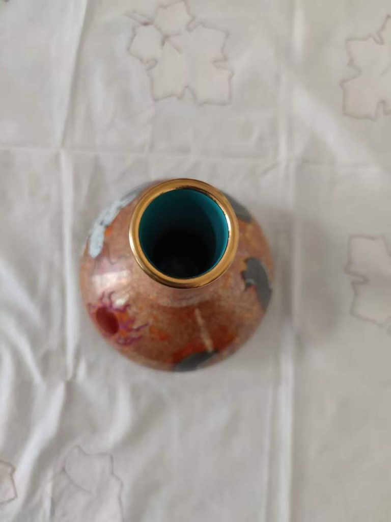 图片[2]-雍正年制《矾红地描金龙纹胆瓶》-嘉城艺术交易平台