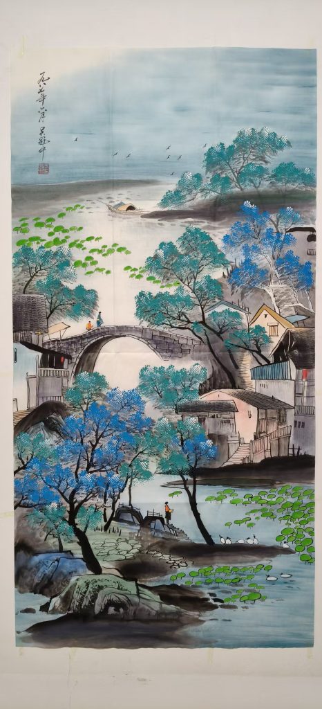 图片[1]-吴冠中《江南水乡》-嘉城艺术交易平台