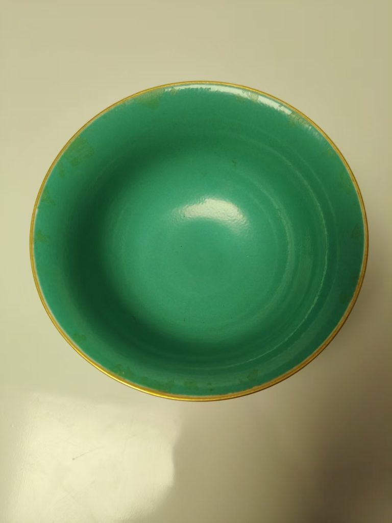 图片[2]-乾隆年制《八宝纹红釉内松石绿釉雕刻纹花丝景泰蓝座碗》-嘉城艺术交易平台