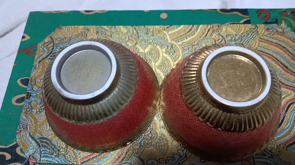 图片[2]-乾隆年制《鎏金红釉碗》（一对）-嘉城艺术交易平台