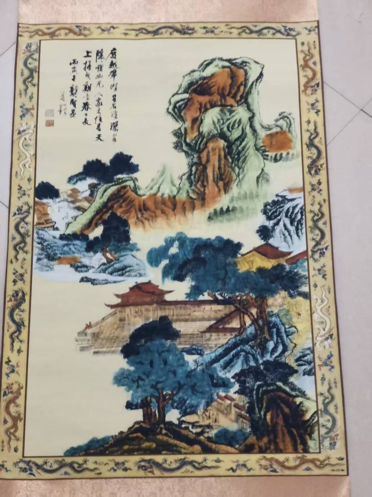 图片[1]-张大千《晴霭仙阁图》-嘉城艺术交易平台