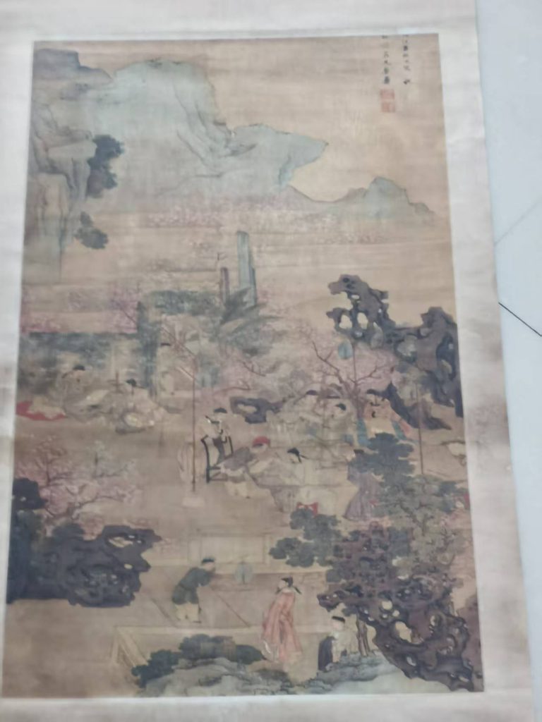 图片[1]-吕焕成《春夜宴桃李园图》-嘉城艺术交易平台