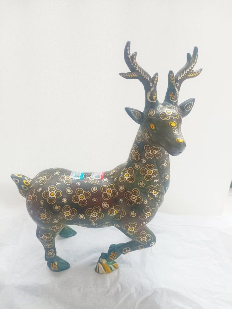 图片[1]-错金银梅花鹿-嘉城艺术交易平台