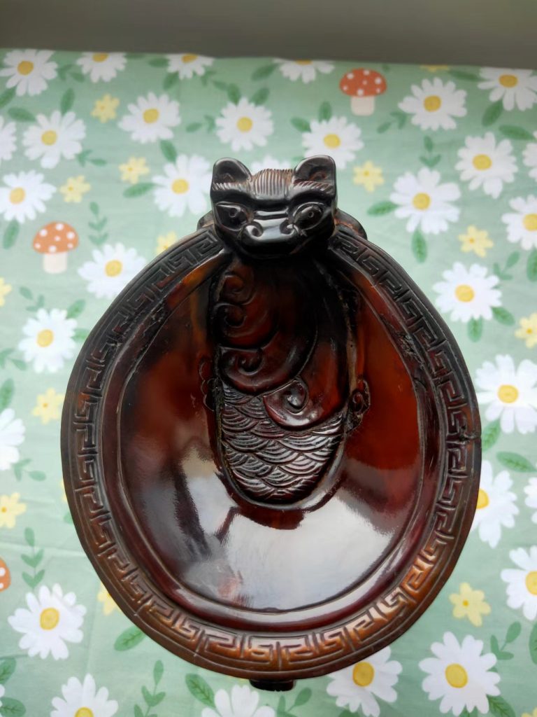 图片[2]-兽首螭龙纹角雕爵杯-嘉城艺术交易平台