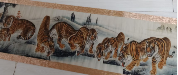 图片[1]-张善孖《白虎图》-嘉城艺术交易平台